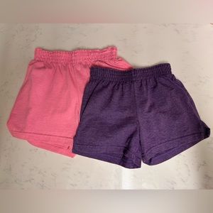 SOFFE kids Girl’s 2 shorts pink purple XS 5-6